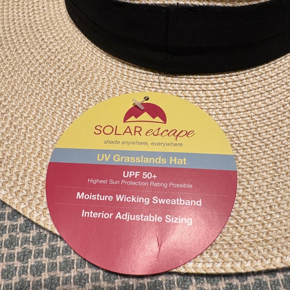 Solar Escape Chic Cream and Black Wide-Brimmed Sun Hat - Picture 5 of 8